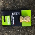 Brass Hose Connector with Water Stop (1/2")