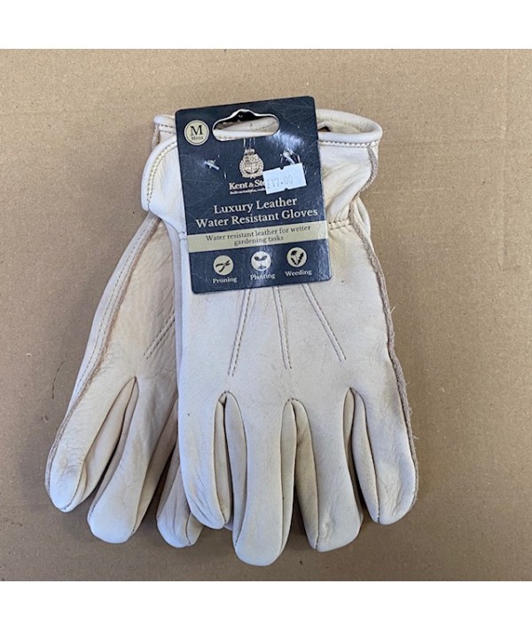 Luxury Leather Water Resistant Gloves - Men's Medium