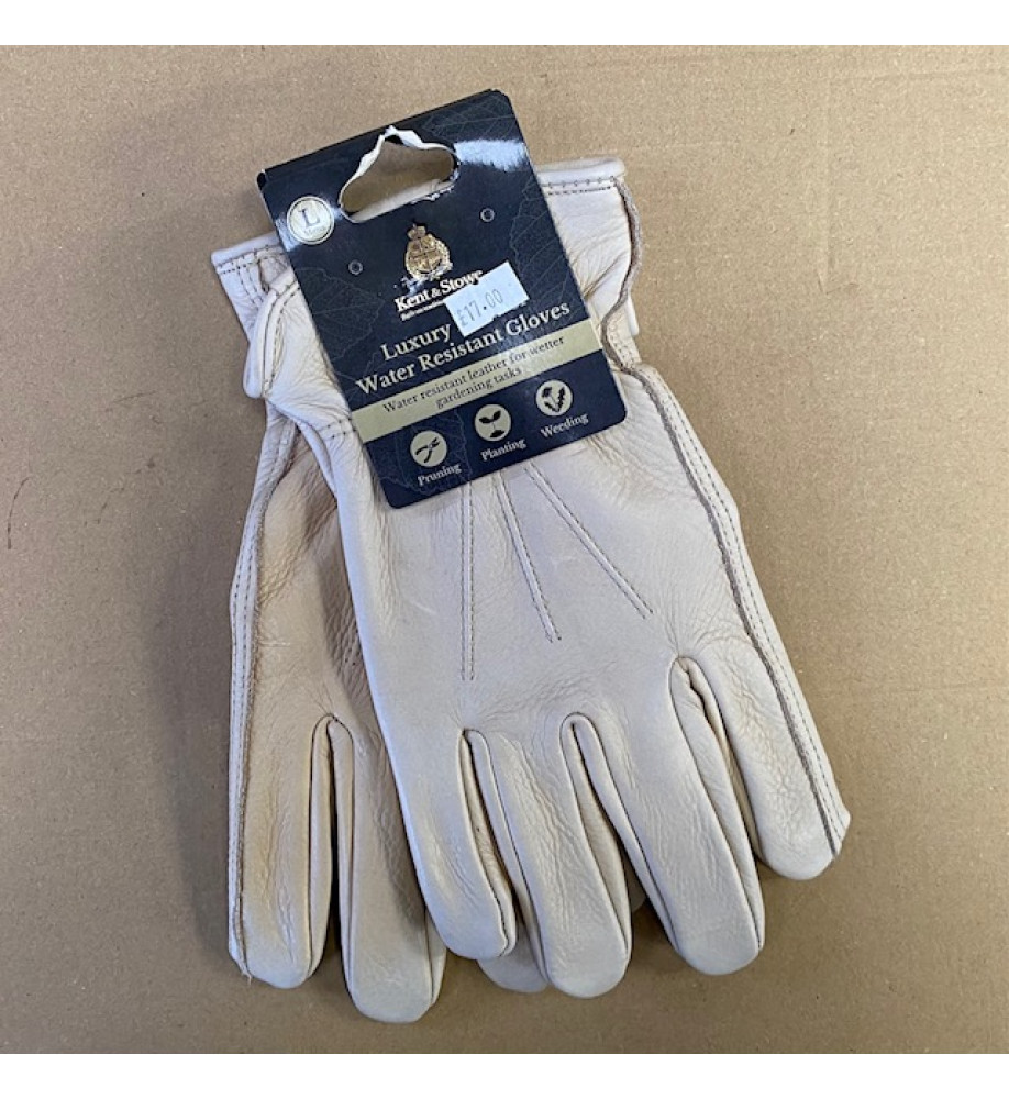 Luxury Leather Water Resistant Gloves - Men's Large